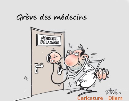 Les médecins observent un sit-in lundi et menacent d’aller en grève