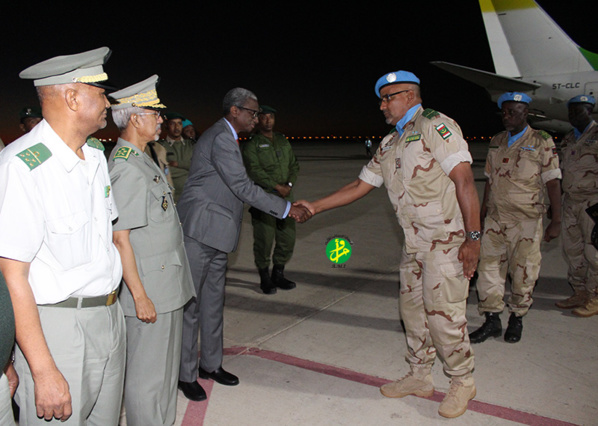 Retour de Centrafrique du 2ème contingent de l’armée relevant des forces de maintien de la paix de l’ONU