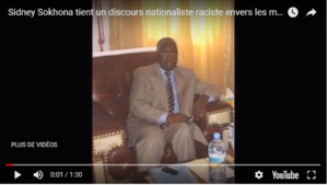 Sidney Sokhona tient un discours nationaliste raciste envers les maures dans le Guidumakha.