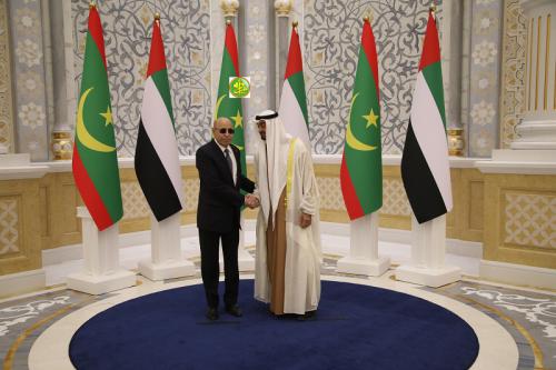 Accueil chaleureux réservé au Président de la République au palais de la Nation d’Abu-Dhabi Abu-Dhabi,  02/02/2020