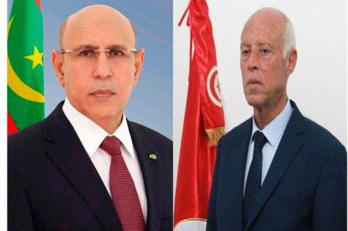 Le Président de la République reçoit les félicitations de son homologue tunisien