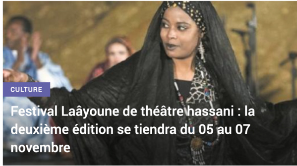 La deuxième édition du Festival Laâyoune de théâtre hassani, organisée à l’initiative de l’Association Madiss pour la culture et les arts dramatiques et la direction régionale de la Culture et la Région de Laâyoune-Sakia El Hamra, se tiendra du 5 au