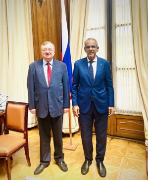 Avec SEM Alexander Kuznetsov ambassadeur de Russie à l'Unesco