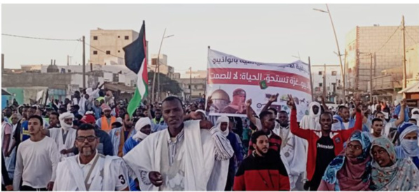 La Coordination des partis politiques à Nouadhibou organise une marche de soutien au peuple palestinien