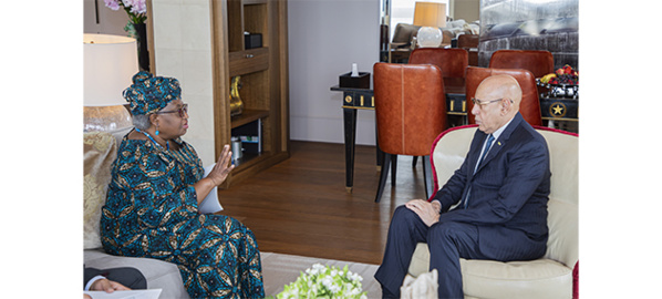 Le Président de la République, Président de l’Union africaine s’entretient avec le Directeur général de l’OMC