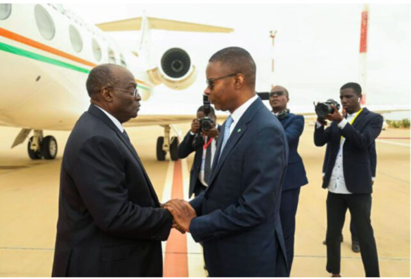 Le Vice-président de la République de Côte d’Ivoire arrive à Nouakchott pour assister à la cérémonie d’investiture du Président élu de la République