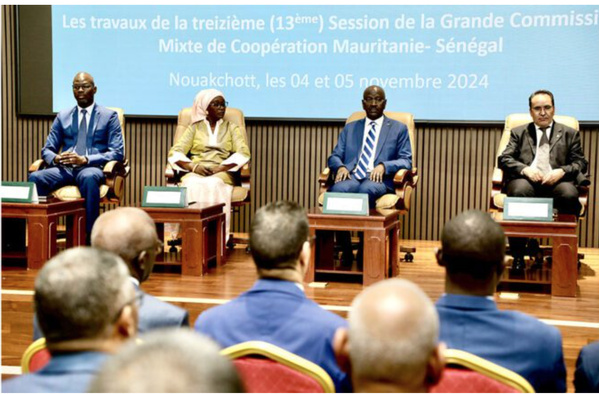 Le Ministre des Affaires Étrangères et son homologue sénégalaise président la 13ème session de la Grande Commission Mixte de Coopération Mauritano-Sénégalaise