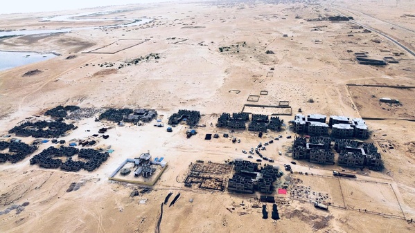 Taazour à Nouadhibou : photos du chantier de 378 logements sociaux en construction du programme Dari de la Délégation Générale TAAZOUR