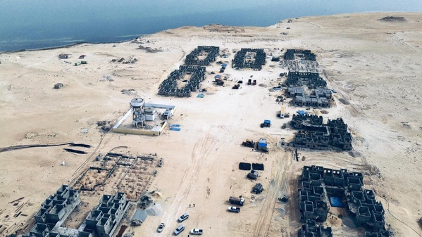 Taazour à Nouadhibou : photos du chantier de 378 logements sociaux en construction du programme Dari de la Délégation Générale TAAZOUR