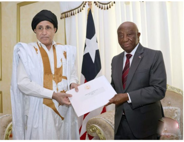 L’ambassadeur de Mauritanie auprès de la République du Liberia présente ses lettres de créance