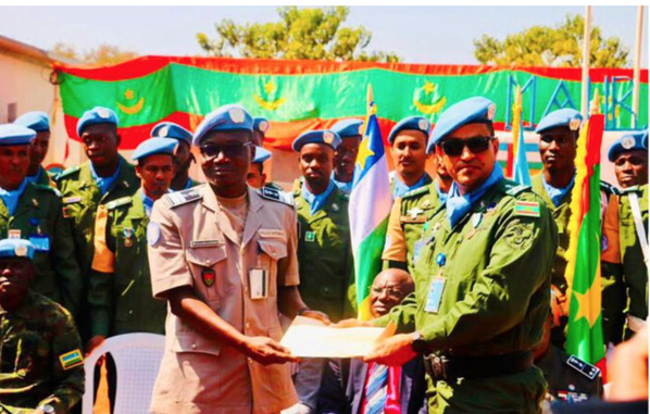 L’ONU décore une unité de police formée mauritanienne opérant en Afrique centrale