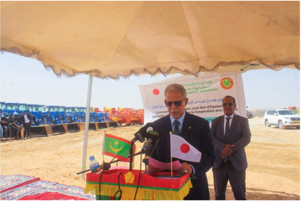 La Mauritanie reçoit un don de matériel agricole offert par le Japon