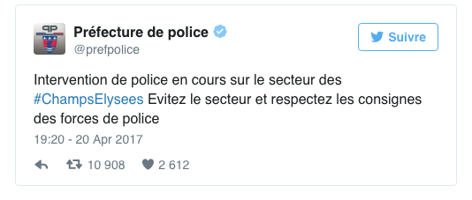 Fusillade sur les Champs-Elysées à Paris : un policier abattu et un assaillant tué