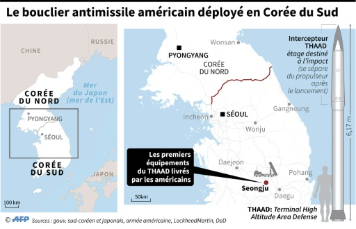 Corée du Sud: le système antimissile américain THAAD est opérationnel