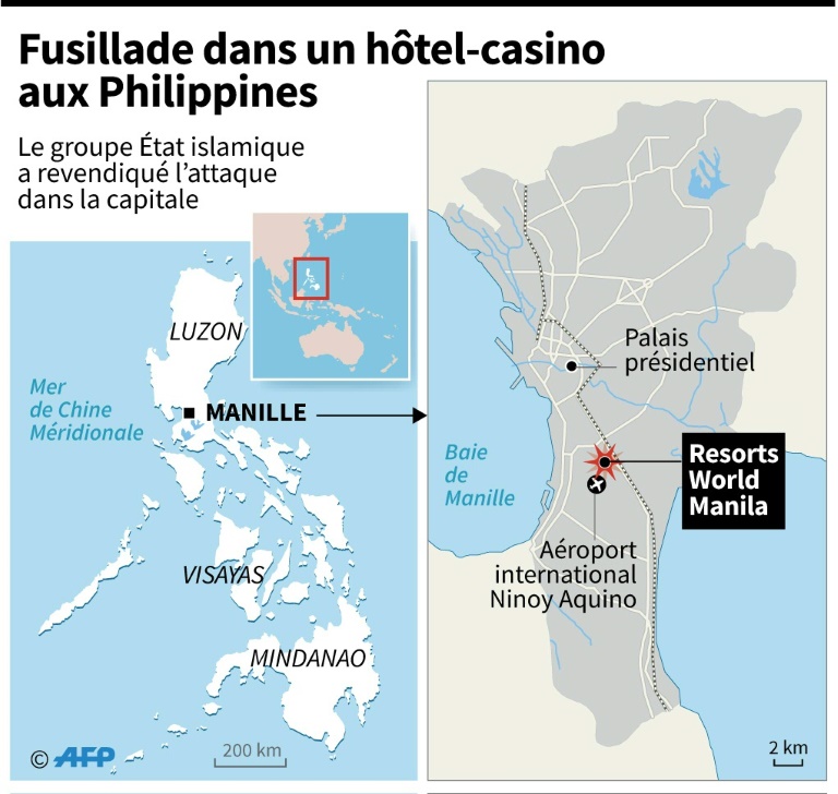 Le tireur entré dans un hôtel-casino de Manille est mort (police)