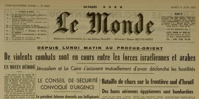 Débat en Israël sur l'arme nucléaire et la guerre des Six Jours