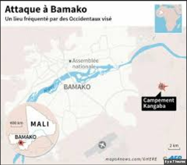 Mali: deux morts dans une attaque jihadiste près de Bamako, plus de 30 civils sauvés