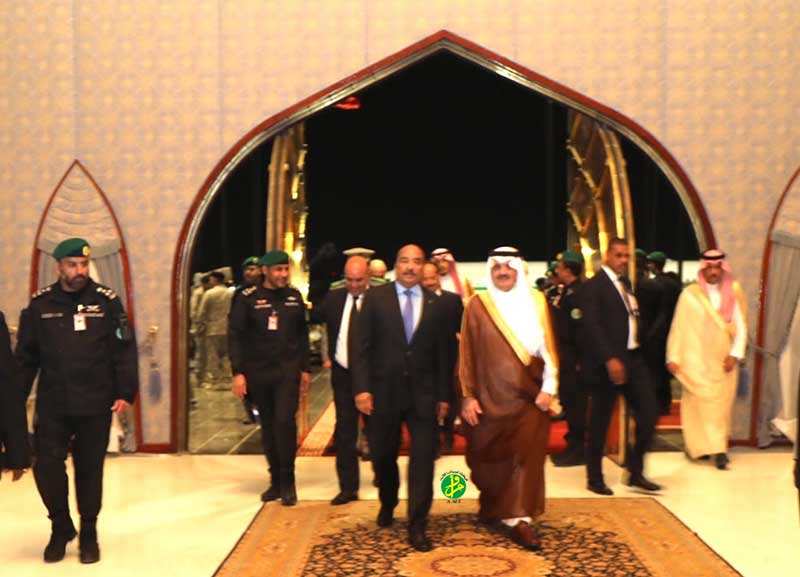 Arrivée du Président de la République à la base aérienne du Roi Abdulaziz à Dhahran