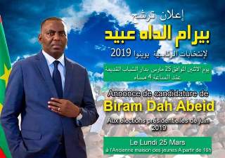 Présidentielle 2019-Biram Dah Abeid entame la conquête de Riad