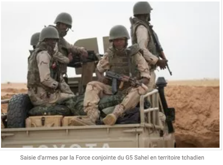 Saisie d'armes par la Force conjointe du G5 Sahel en territoire tchadien