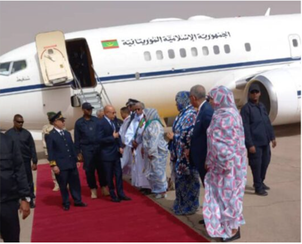 Arrivée du Président de la République à Atar, wilaya de l’Adrar