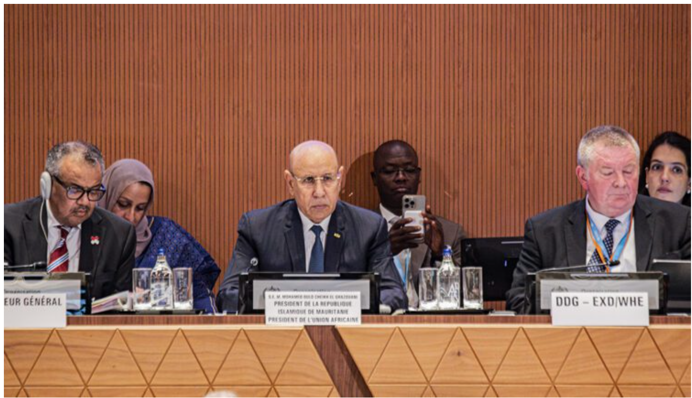 Le Président de la République et Président de l’Union africaine assiste à l’ouverture de la 77ème session de l’Assemblée mondiale de la santé à Genève