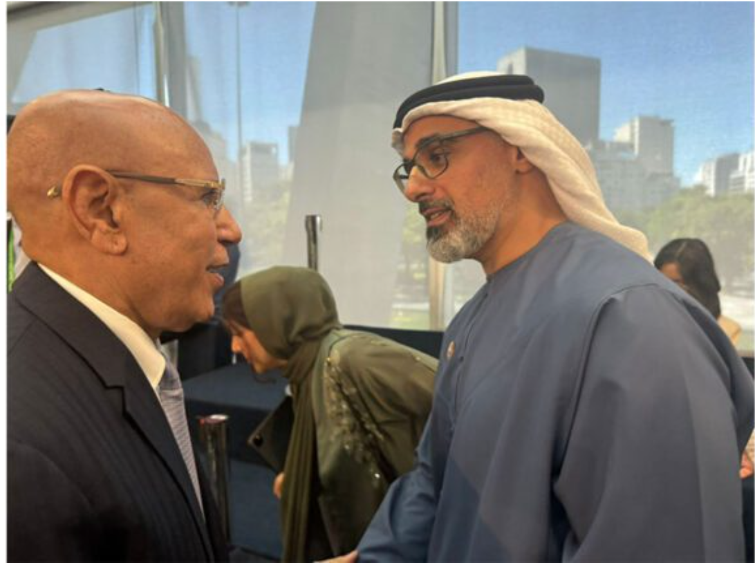 Le président de la République et président de l’Union africaine rencontre le prince héritier d’Abou Dhabi